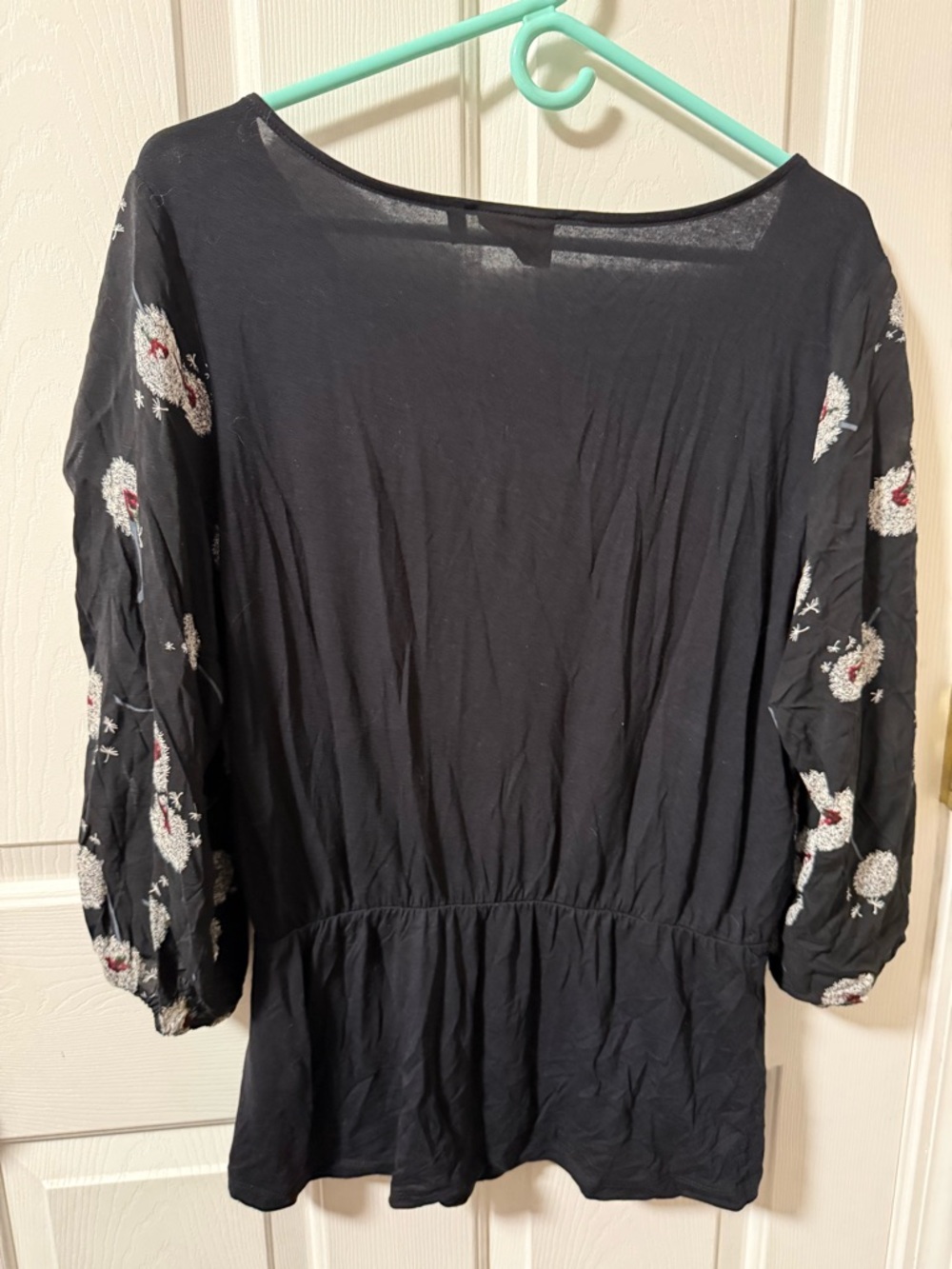 Anthropologie Deletta Wished Blooms Dandelion Print Blouse Split Sleeves Flowy - Picture 4 of 12